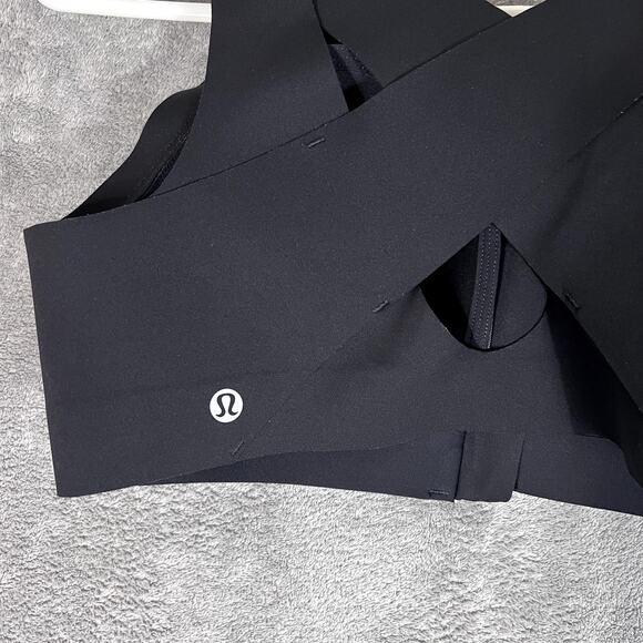 Lululemon Energy Zip Front Bra High Support C36 Black Sports Bra Performance - Picture 4 of 7